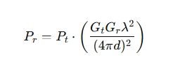 calculate the distance at which an RF signal detector can detect a signal